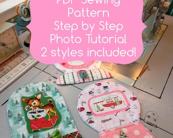 Snow Globe Mug Rug Sewing Pattern | Christmas Hot Pad (PDF Pattern)