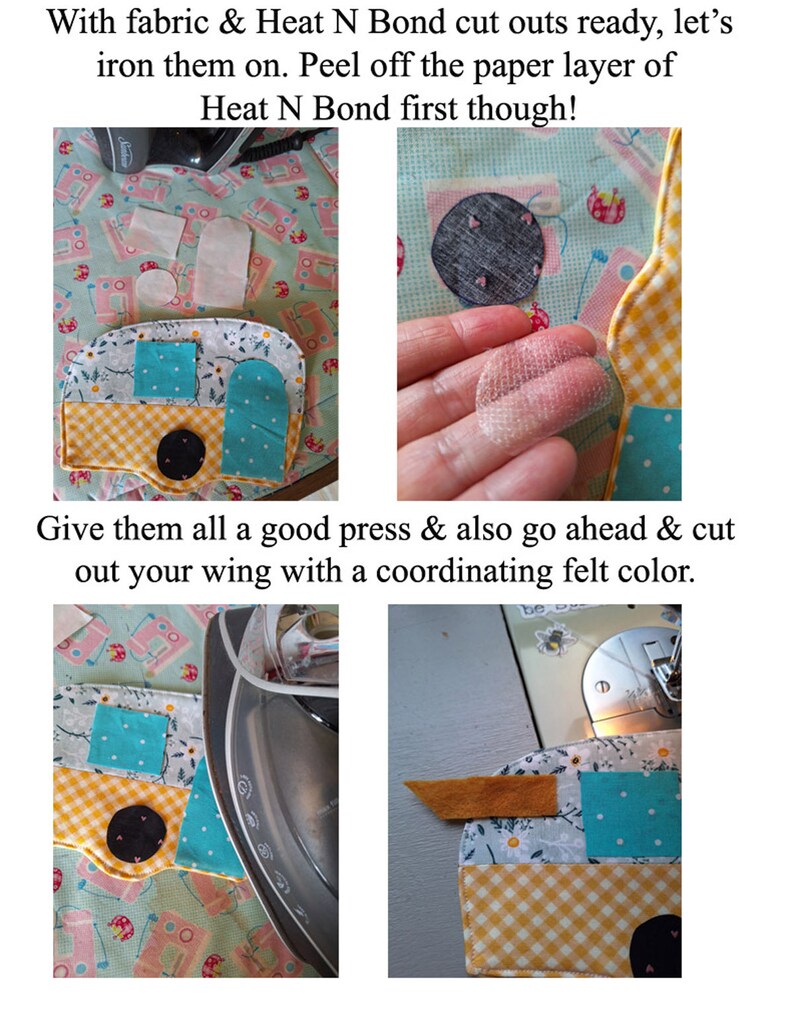 PDF Sewing Pattern-Vintage Camper Mug Rug-Retro Camper Hot Pad-Step by Step Photo Tutorial-Beginner Sewing Tutorial-Easy Sewing Pattern image 3