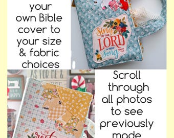 CUSTOM Handmade Bible Cover~Cloth Bible Cover Women~Fabric Quilted Bible Cover~Handmade Custom Bible Case~Bible Protector~Bible Journal Case