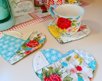 Sottobicchiere trapuntato Pioneer Woman Sweet Rose, decorazione per cucina in stile rustico