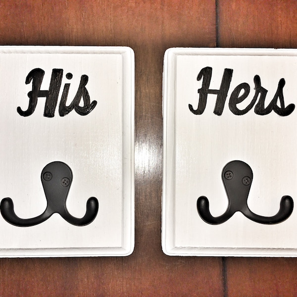 His and Hers Towel Hooks Etsy