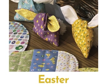Easter Bunny Treat Bag sewing pattern and instructions PDF version