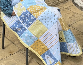 Toasty Hands Lap Quilt DIGITAL Sewing Instructions. Wheelchair friendly, with storage bag and Quillow instructions