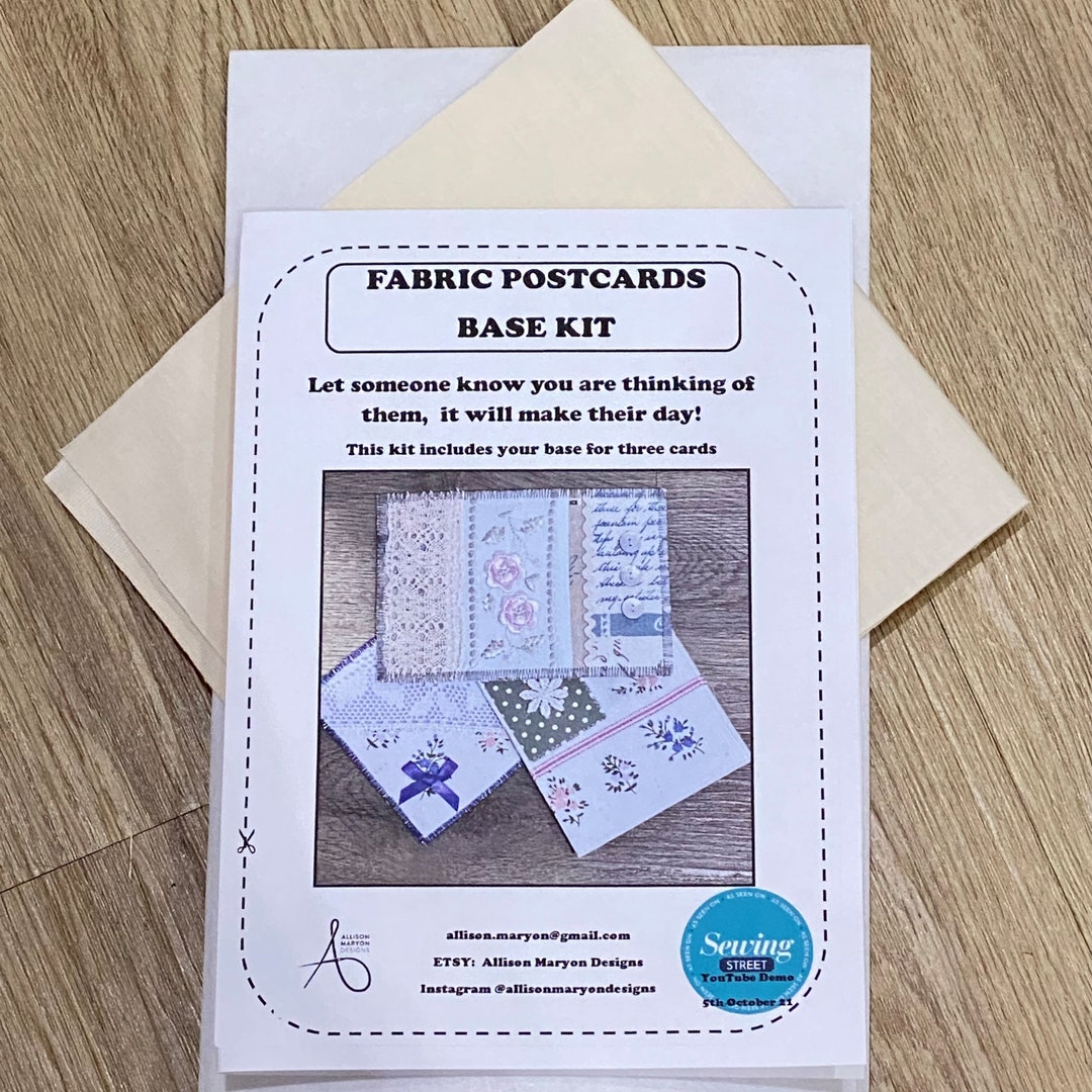 Postcard Base Fabric Postcard Base Kit - Etsy UK