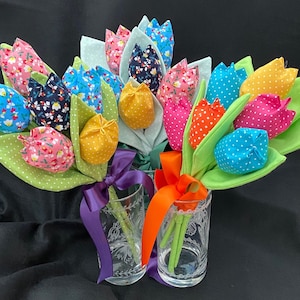 Fabric Tulip PDF Sewing Pattern.  Instructions and Templates
