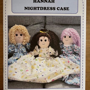 Hannah Puppe Nightdress Case Schnittmuster. Digitale Version