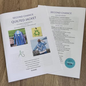 Second Chance Upcycle Instructions for a Quilted Jacket.  Any size.  Also instructions for making an infinity scarf