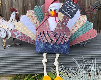 Tucker the Turkey Digital Sewing Instructions and templates to print at home