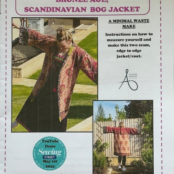 Reimagined Scandinavian, Bronze Age, BOG JACKET sewing instructions