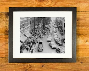 Fenway Park Late 1950's - Iconic Ballpark of the Boston Red Sox - Matted and Framed Vintage Sports Bar & Room Wall Hanging