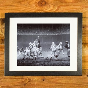 Johnny Unitas & Baltimore Colts - 1958 NFL Championship Game - Vintage Matted and Framed Sports Wall Hanging