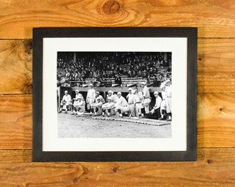 New York Yankees 1921 World Series - Historical Image Players & Fans - Vintage Matted and Framed Sports Bar or Room Decor