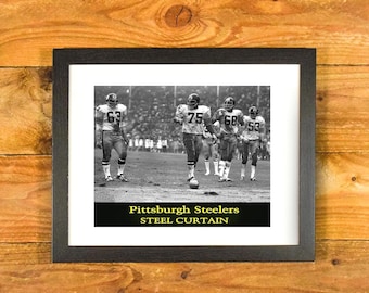 Pittsburgh Steelers - "Steel Curtain" Dominate 1970s Defense - Matted and Framed Sports Wall Hanging