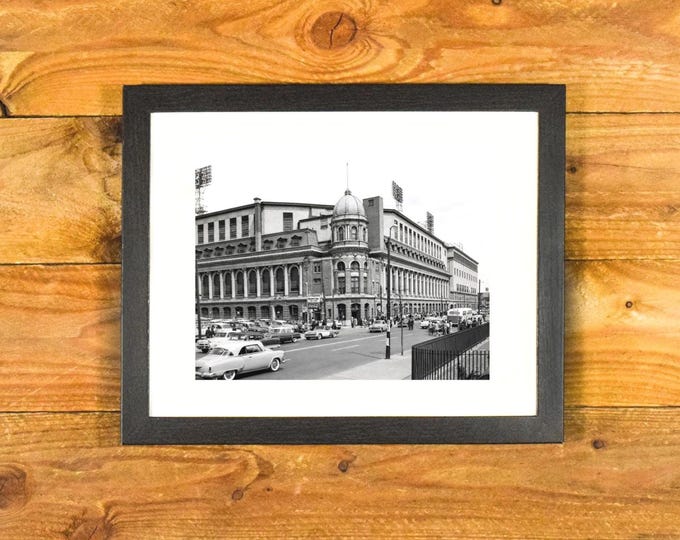 Connie Mack Stadium Philadelphia Phillies - Front Entrance 1950's - Matted & Framed Sports Bar and Room Wall Hanging