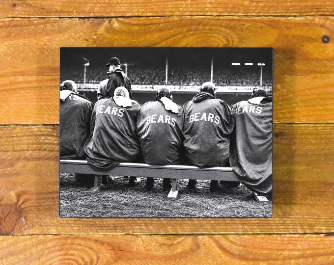 Chicago Bears 1960's - "View From The Bench" - Bar & Room Wood Wall Panel