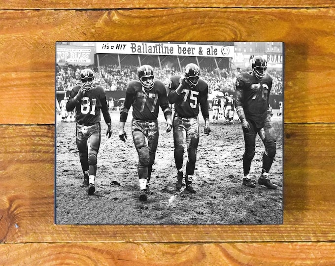 New York Giants 1962 Defensive Line - Sports Bar and Room Wood Wall Panel Art