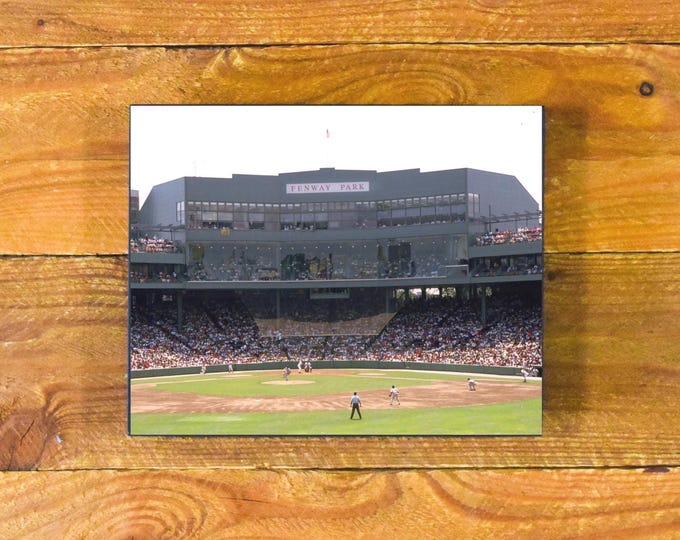 Fenway Park Wood Wall Art: Vintage Baseball Stadium, 1990s View