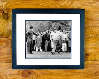 Arnold Palmer & The Classic Jackie Gleason "And Away We Go" Strut - Premium Edition Double Matted and Framed Vintage Golf Wall Hanging