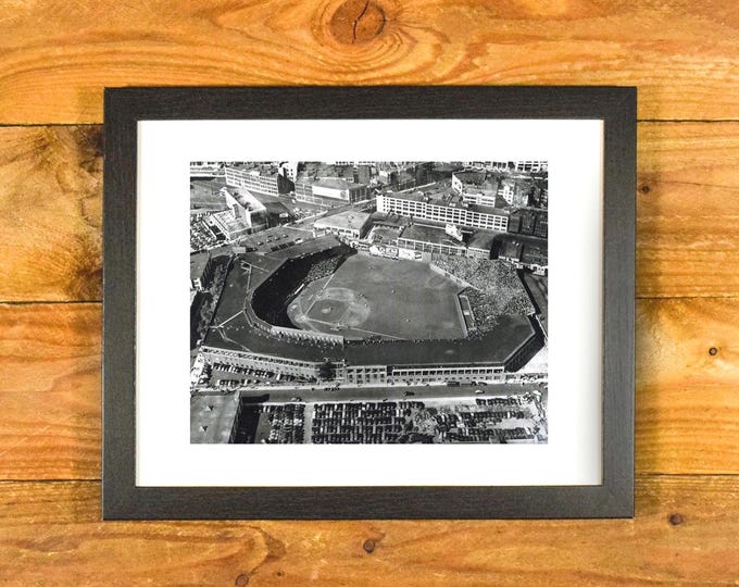 Fenway Park 1930s Aerial Print - Vintage Boston Red Sox Sports Bar & Room Wall Decor