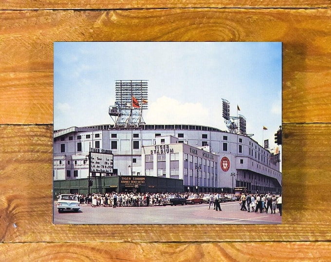 Tiger Stadium in Beautiful Color! - Iconic Detroit Ballpark 1912-1999 - Vintage Sports Wood Wall Panel
