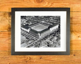 Shibe Park - Connie Mack Stadium - Philadelphia A's and Phillies - 1928 Aerial View - Matted & Framed Vintage Sports Wall Hanging
