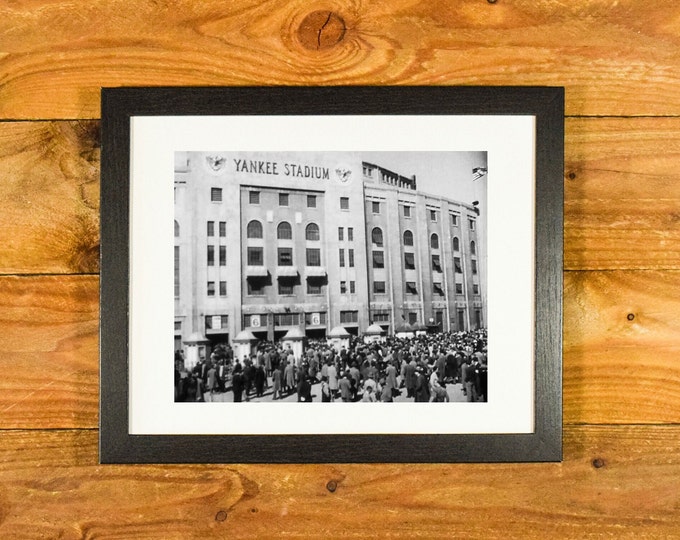 Yankee Stadium - 1940's Exterior Image of Former Iconic New York Ballpark - Vintage Sports Wall Hanging