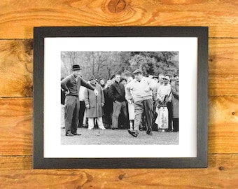 Arnold Palmer & Jackie Gleason - "And Away We Go" - Vintage Golf Wall Hanging