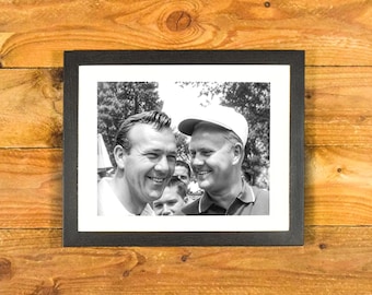 Arnold Palmer & Jack Nicklaus - "Legends of Golf" 1962 US Open - Matted and Framed Golf Sports Bar and Room Wall Hanging