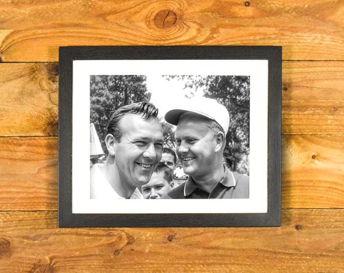 Arnold Palmer & Jack Nicklaus - "Legends of Golf" 1962 US Open - Matted and Framed Golf Sports Bar and Room Wall Hanging