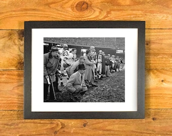Cleveland Browns 1954 NFL Champion - Sideline Image Title Game - Matted and Framed Sports Bar & Room Wall Decor
