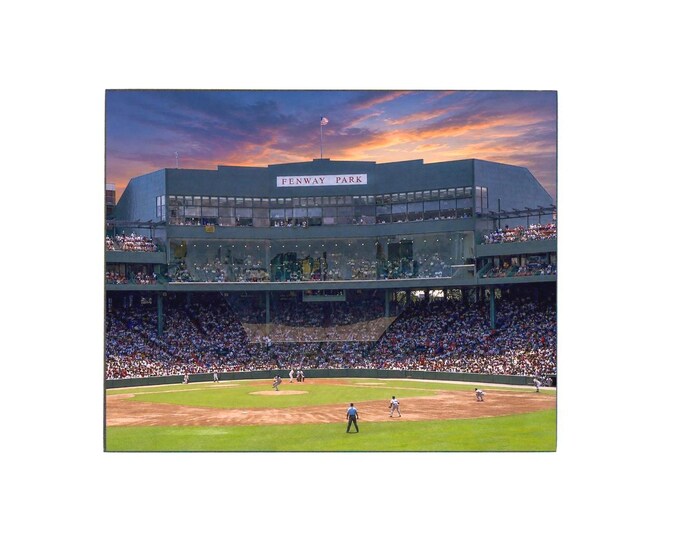Fenway Park Iconic Boston Ballpark - 1999 Center Field View - Sports Bar & Room Wood Wall Panel