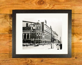 Shibe Park / Connie Mack Stadium - Philadelphia A's & Phillies - Front Entrance 1950's - Framed Vintage Sports Wall Hanging