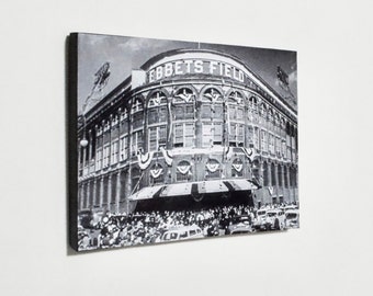 Ebbets Field - Iconic Brooklyn Dodgers Ballpark 1947 World Series - Vintage Sports Wood Wall Panel