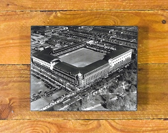 Shibe Park Philadelphia Baseball - 1928 Aerial View - Vintage Sports Bar & Room Wood Wall Panel Decor