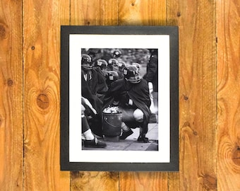 New York Giants "Sideline Bonfire" - 1962 NFL Title Game vs Green Bay at Yankee Stadium - Matted and Framed Sports Wall Hanging