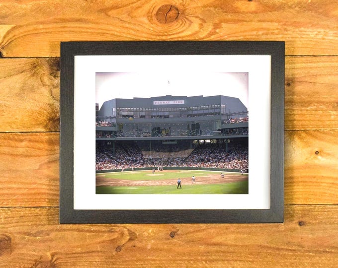 Fenway Park - Iconic Boston Ballpark 1999 Center Field View - Matted & Framed Sports Wall Decor