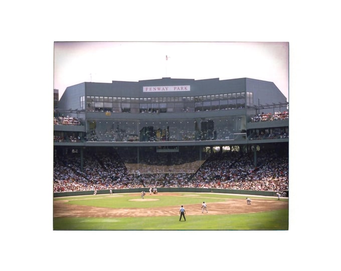 Fenway Park Iconic Boston Ballpark - 1999 Center Field View - Sports Bar & Room Wood Wall Panel