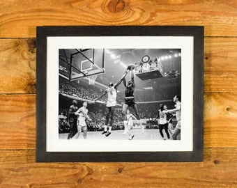 Bill Russell & Wilt Chamberlain - 1960's Boston Celtics vs. Philadelphia 76ers - Framed Sports Room and Bar Hanging