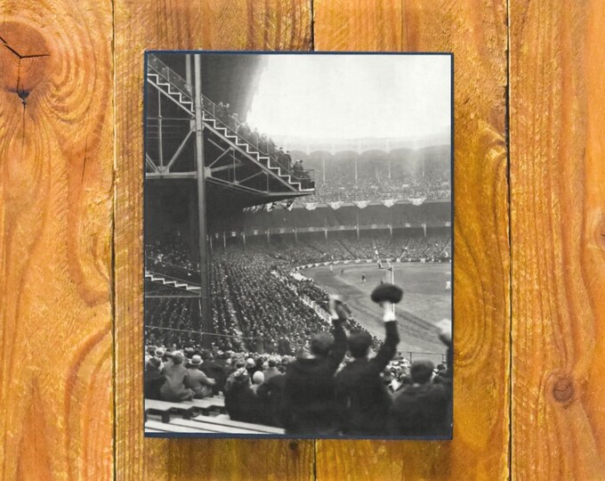 Yankee Stadium Right Field View 1923 Print - Vintage Sports Wood Wall Panel Art