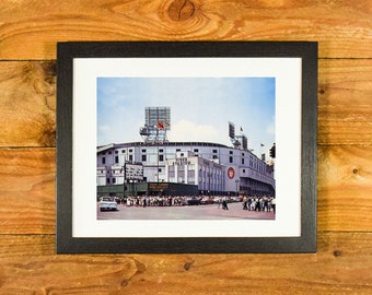 Tiger Stadium Former Detroit Ballpark (1912-1999) - Matted & Framed Sports Bar and Room Wall Decor