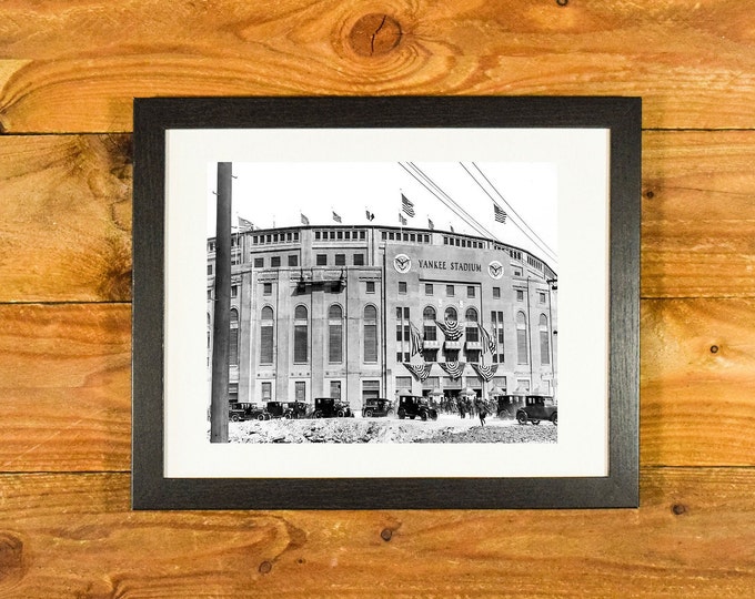 Iconic Yankee Stadium First Opens - April 18, 1923 - Matted & Framed Vintage Sports Wall Hanging
