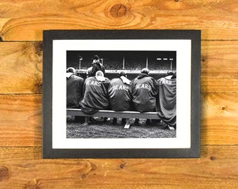 Chicago Bears 1960's - "View From The Bench" - Framed Sports Bar and Room Wall Hanging