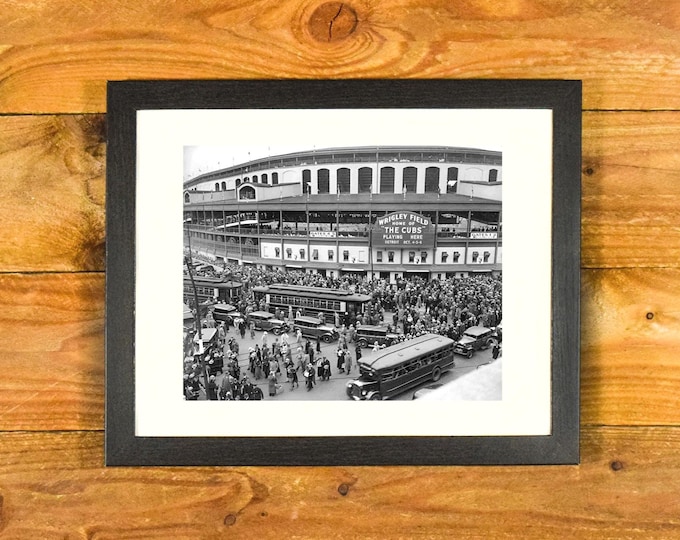 Wrigley Field 1935 World Series Photo: Vintage Chicago Cubs Framed Print