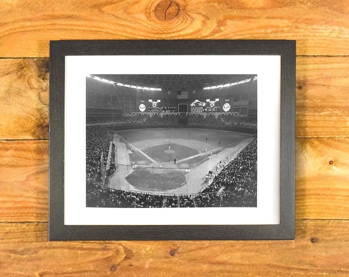 Houston Astrodome 1960s Interior Image - Matted & Framed Bar and Room Wall Decor