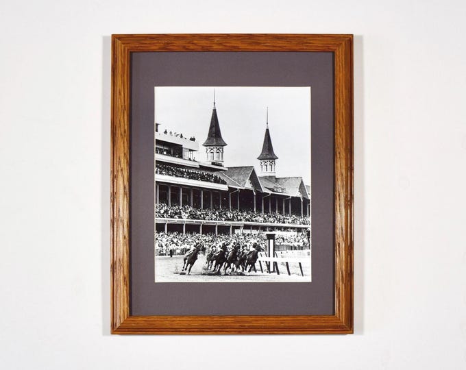 Kentucky Derby - 1967 "Run For The Roses" - Matted and Framed 11 x 14 Vintage Sports Wall Hanging