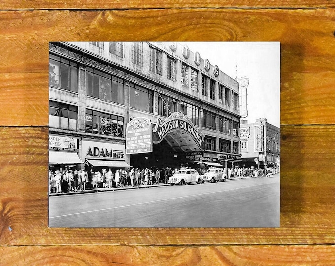 Iconic Madison Square Garden - NYC Arena 1925-1968 - Vintage Sports Wood Wall Panel