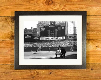 Don Larsen First Pitch World Series Perfect Game - October 8, 1956 at Yankee Stadium - Matted and Framed Vintage Sports Wall Hanging