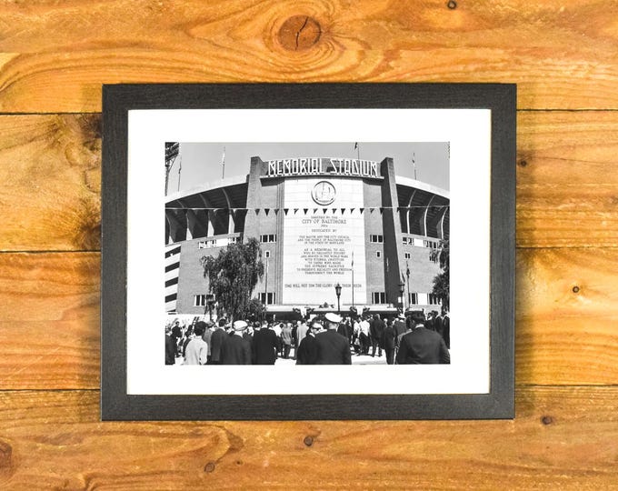 Memorial Stadium Baltimore (1950-1997) - Former Home of the Baltimore Orioles & Colts  - Sports Bar and Room Wall Hanging