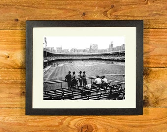 Polo Grounds New York - Center Field View Iconic Former Home Ballpark of Giants and Mets - Matted and Framed Sports Wall Hanging