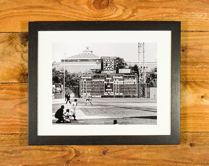 Amazing Bill Mazeroski Pittsburgh Pirates Dramatic 1960 7th Game World Series Winning Home Run - Matted and Framed Sports Hanging